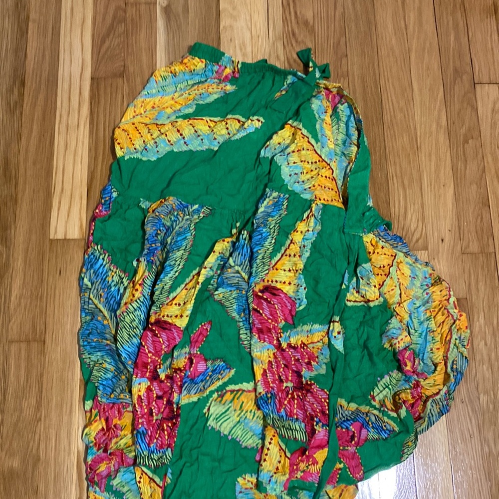 Floral wrap around beach skirt